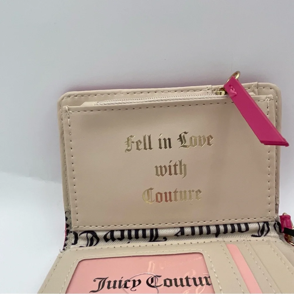 Juicy Couture Pink Snap & Zipper Wallet NWT